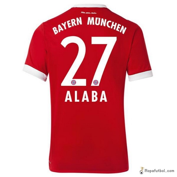 Camiseta Bayern de Múnich Replica Primera Ropa Alaba 2017/18 Rojo